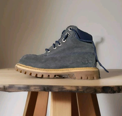 Botas impermeáveis Timberland 9477R azul marinho 6 polegadas premium juvenil tamanho 10c criança - Imagem 1 de 4