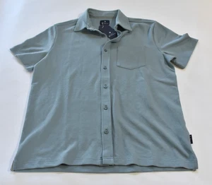 ben sherman men's size L - short sleeve button up in light blue cotton blend - Picture 1 of 2