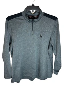 SPYDER Talla XL 1/4 Cremallera Sudadera Elástica-Jersey Gris - Imagen 1 de 8