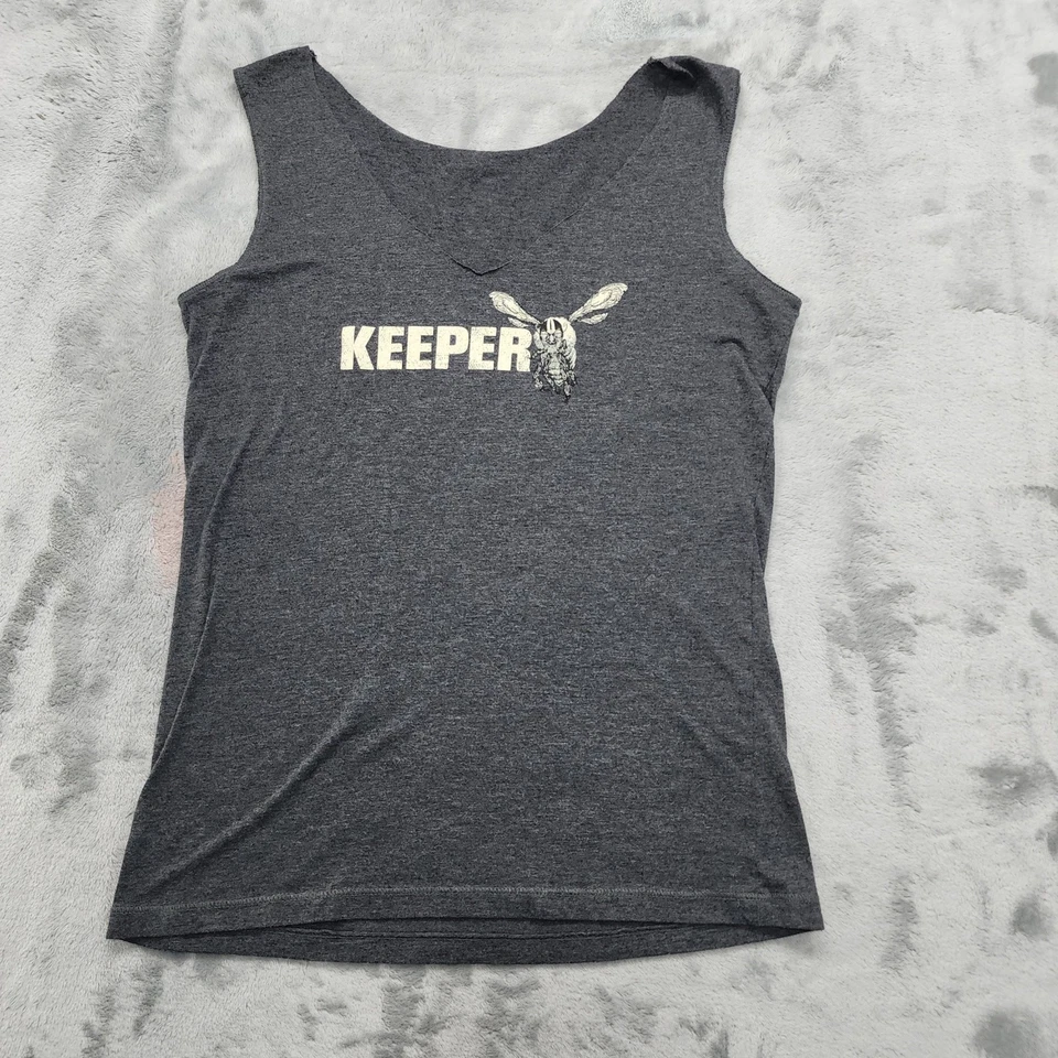 Jack Daniels Top Womens S Gray Tennessee Honey Whiskey Bee Keeper V-Neck Tank - image 1 of 4