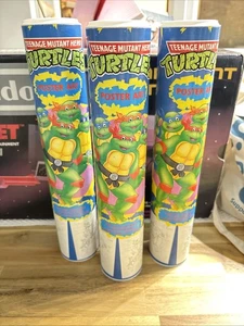 Teenage Mutant Hero Turtles Poster Art 1989 complete with unused sealed crayons - Picture 1 of 5