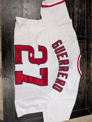 VLADIMIR GUERRERO #27 SIGNED AUTO STITCHED JERSEY W/COA JSA LA ANGELS MVP RARE - Image 1 of 4