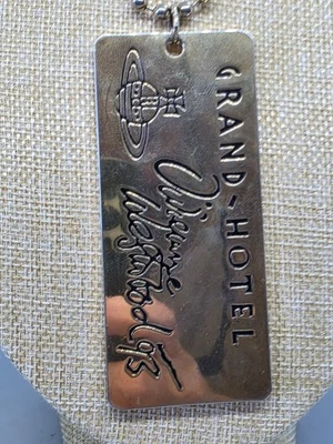 Super Rare Vivienne Westwood Grand Hotel 1993 Catwalk Hotel Key Dog Tag - Image 1 of 4