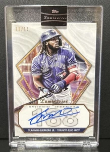 2022 Topps Luminaries Vladimir Guerrero Jr. Hit Kings Auto Red /15 #HK-VG Auto - Picture 1 of 2