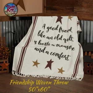 Woven Throw Friendship Stars 60x50 **50% Savings - Picture 1 of 4