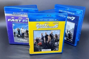 Blu-Ray LOT Fast & Furious Bundle (Fast Five + Fast & Furious 6 + Furious 7) - Picture 1 of 11