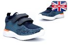 Boys Lightweight Trainers Boys Memory Foam Trainers Breathable Upper Navy Blue
