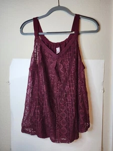 Women's Wine Boho Sleeveless Top - NWT - Size XL 15-17 - Picture 1 of 5