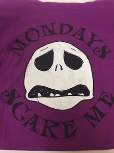 JACK SKELLINGTON Sz Large MONDAYS TEE DISNEY STORE NIGHTMARE B4 CHRISTMAS (G86) - Picture 1 of 4