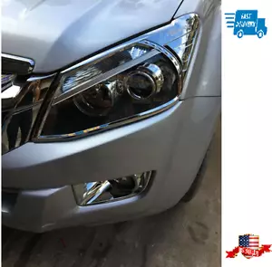 CHROME HEADLIGHT COVER FOR ISUZU D-MAX DMAX PICKUP 2012-2015 !!!SALE!!! - Picture 1 of 3