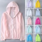 Women's UV Protective Hooded Outdoor Coat for Sunscreen Yellow Size S XL