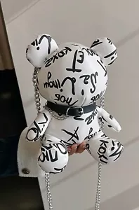 Bolso Bandolera/Cartera de Hombro Ligera Única Graffiti en Forma de Oso - Imagen 1 de 4