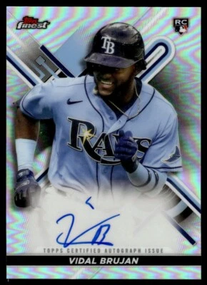2022 Finest Autographs REFRACTORS Vidal Brujan Auto Tampa Bay Rays #FA-VB - Image 1 of 2