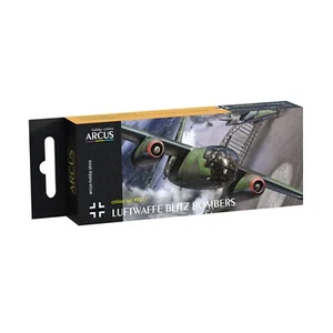 Arcus E2017 Enamel Paint Set Luftwaffe Blitz Bombers 6 colors 10ml for Model Kit - Picture 1 of 14