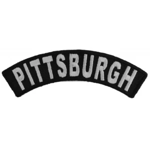 Patch, Small Rocker (Iron-On), Pittsburgh Pennsylvania City Patch, 4" x 1" - Picture 1 of 4