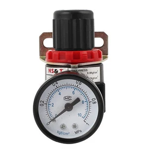 A● AR2000 Adjustable Pressure Metal Pneumatic Regulator 1/4" w Pressure Gauge - Imagen 1 de 4