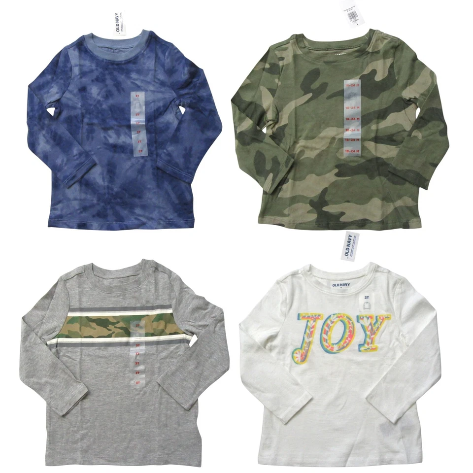 Old Navy Baby & Toddler 100% Cotton* Long Sleeve T-Shirts - Choose Size & Style - Image 1 of 1