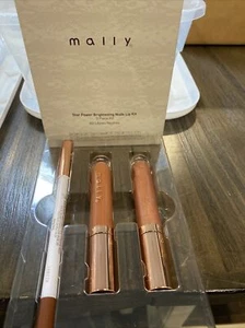Mally Star Power Brightening Nude Lip Kit, 3-teiliges Set, Deep Nude - NEU - Bild 1 von 3