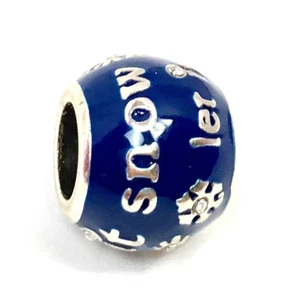 Brighton "Let It Snow" Bead, J99972, Silver/Blue Enamel, New - Picture 1 of 1