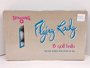 Spalding Flying Lady White Golf Balls Set Of 15 For Higher And Longer Drives - Picture 1 of 2
