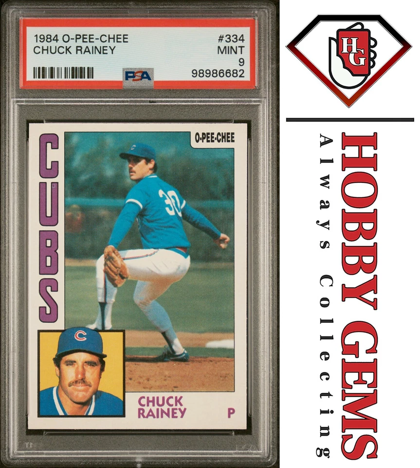 CHUCK RAINEY PSA 9 1984 O-Pee-Chee #334 - Image 1 of 2