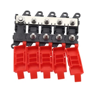 Blocco di distribuzione 1 in 4 uscite supporto fusibili a 4 vie 200 A parte blocco fusibili multipolo - Foto 1 di 15