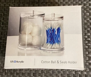 Acrylic Cotton Ball/Swab Holder - 6"x 3-3/8"x 4-7/8" - Picture 1 of 3