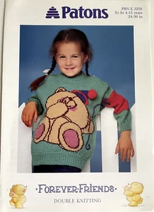 Forever Friends Oso con Fiesta Sombrero Jersey PATRÓN TEJIDO Niños Patones 5259 - Imagen 1 de 6
