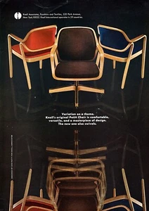 Knoll Furniture Petitt Chair 1969 anuncio impreso en color original - Imagen 1 de 1