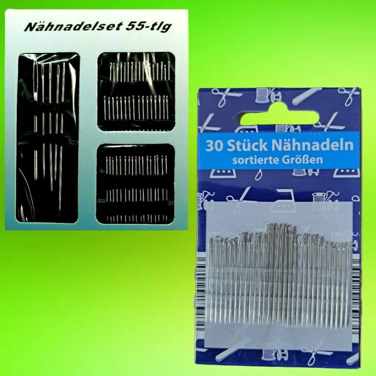30 | 55  Nähnadeln Set  Nähnadel Set Stopfnadeln Sticknadeln Nadeln groß klein - Bild 1 von 1
