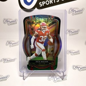 2022 PANINI SELECT NICK BOLTON GREEN BLACK PRIZM DIE CUT CLUB LEVEL #253 CHIEFS 