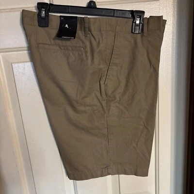 NEW NWT! Claiborne Men's Shorts Flat Front Size 34x10 Military Classic Khaki Tan - Image 1 of 4
