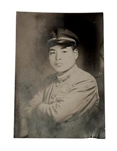 WW2 Era Photo Imperial Japanese Army Soldier Arms Crossed - Picture 1 of 2