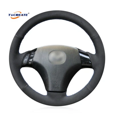 DIY Black Suede Steering Wheel Cover for Mazda 3 Mazda 6 Mazda 5 #TCXE - Image 1 of 4