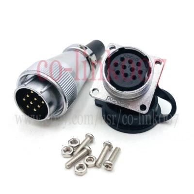 12 Pin aviation connector,WS24 industrial High Voltage Electric Auto Plug 10A - Image 1 of 4