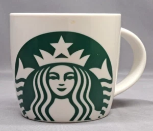 Starbucks coffee 14-ounce Coffee / Tea Mug Cup White w/ Green - Picture 1 of 9