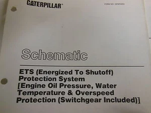 CAT Caterpillar ETS Protection System SCHEMATIC Fold Out Chart Form No. SENR3203 - Picture 1 of 2
