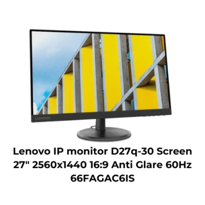Lenovo IP Monitor D27q-30 Screen 27" 2560x1440 16:9 Anti Glare 60Hz 66FAGAC6IS - Image 1 of 2