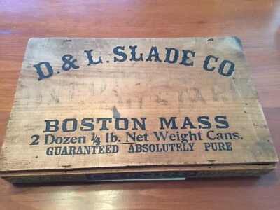 Slade Co. Mustard box. Boston Mass 19” x 12.25” x 3”. - Image 1 of 4