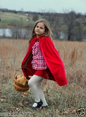 NEW Girl Child PRINCESS queen CAPE Medieval red ridding hood pretend dress up - Image 1 of 4