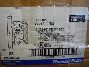 Thomas & Betts 58371 T 1/2 4" x 2-1/2 Utility Box - Picture 1 of 3