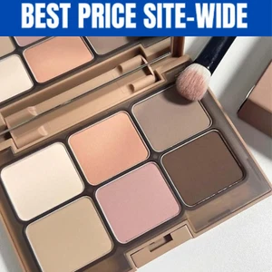 Neutral Nude Eyeshadow Palette 6 Shades Matte Shimmer Longwear Smokey Bronze - Picture 1 of 10