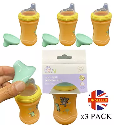 BOOTS Baby Drinking Cup Beaker Active Sip Sippy No Spills Toddler 9M+ 1-3 QTY • 9.99£