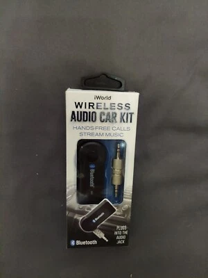 🎧 WIRELESS AUDIO CAR KIT For Hands Free & Music BLUETOOTH Stereo Adapter 3.5mm - Image 1 of 3