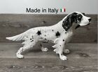 Vintage Porcelain English Setter Dog Figurine Made In Italy 15”Long 9” Tall