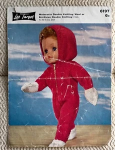 🌟 VINTAGE LEE TARGET PATTERN 6197 FOR SKI OUTFIT FOR 16” DOLL IN DK ~ 1961 - Picture 1 of 2
