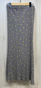 Gonna plissettata plissettata please issey miyake donna grigia floreale taglia 2 85 cm - Foto 1 di 7