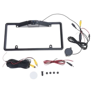 Rearview Monitor License Plate Frame Parking Sensor Radars Reverse Backup Camera - Picture 1 of 8