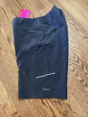 Terry  Women's M Cycling Short Metro Relaxed Fit Ebony 12" Inseam New With Tags - Image 1 of 4
