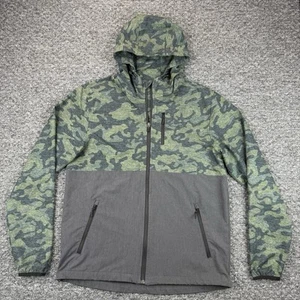 Rip Curl Anti Series Jacket Mens Large Camo Gray Hooded Full-Zip Windbreaker - Picture 1 of 10